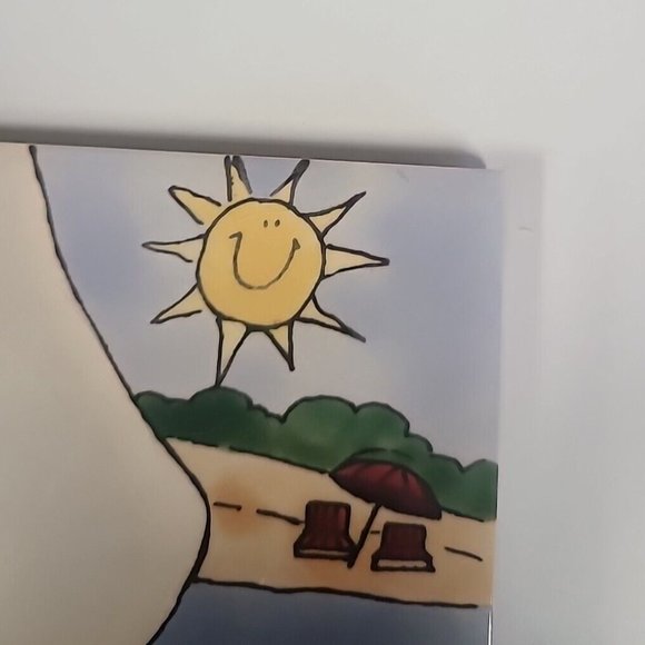 H&R Johnson Tiles Made In England Boat Summer Day Beach Decorative Tile Hanging - Picture 11 of 14